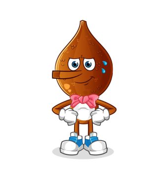 Yılan başlı çizgi film karakteri Pinokyo karakteri gibi yalan söyler. çizgi film vektörü