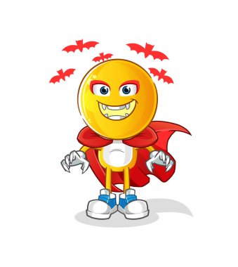 Çizgi film karakteri Drakula illüstrasyonu. karakter vektörü