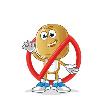 Patates kafa çizgi film yasağı. çizgi film vektör maskotu