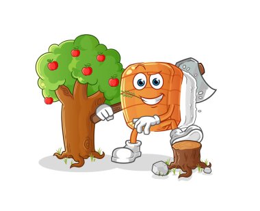 Suşi Marangozu çizimi. karakter vektörü