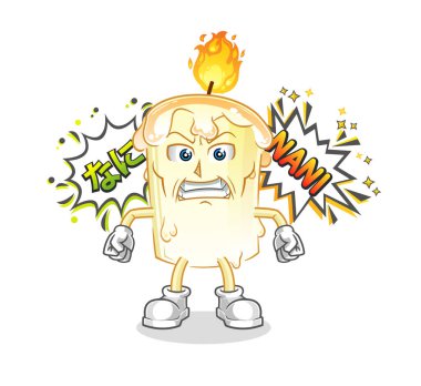 Mum anime kızgın vektör. çizgi film karakteri