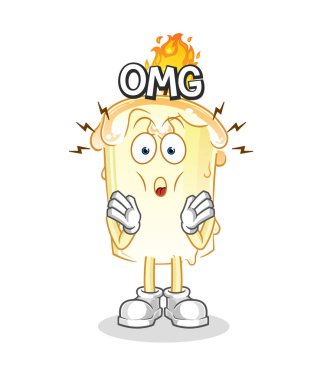 Mum. Aman Tanrım vektör. çizgi film karakteri