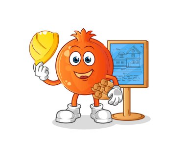 Nar Mimarı tasviri. karakter vektörü