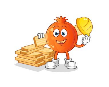 Nar üreticisi vektörü. çizgi film karakteri