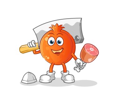 Nar Kasabı illüstrasyonu. karakter vektörü