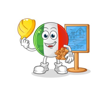 İtalyan Bayrak Mimarlığı. karakter vektörü