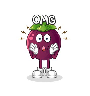 Mangosteen Tanrım vektör. çizgi film karakteri