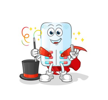 Tıp sihirbazı illüstrasyonu. karakter vektörü