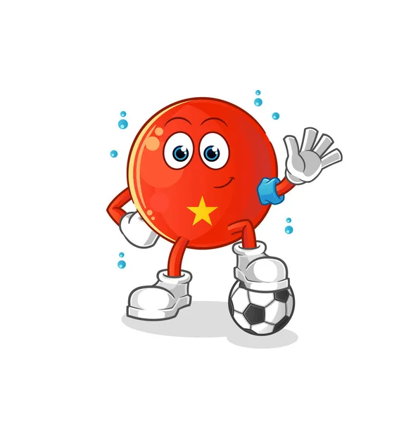 越南国旗播放足球插图 字符向量 — 图库矢量图片