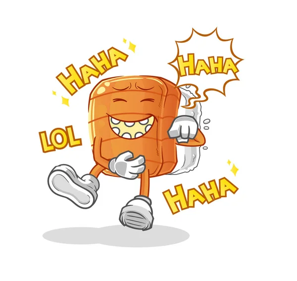 Sushi Laugh Out Loud Personnage Vecteur Mascotte Dessin Animé — Image vectorielle