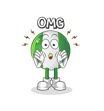 Nijerya bayrağı. Aman Tanrım. çizgi film karakteri