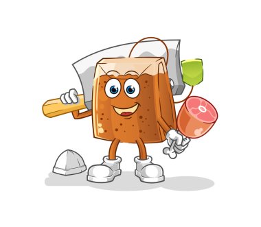 Kasap illüstrasyonu. karakter vektörü