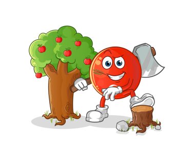 Türk bayrağı Marangoz illüstrasyonu. karakter vektörü