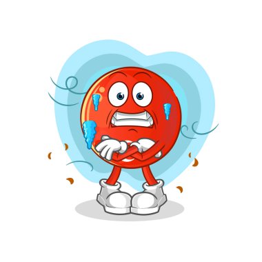 Türk bayrağı soğuk bir illüstrasyon. karakter vektörü