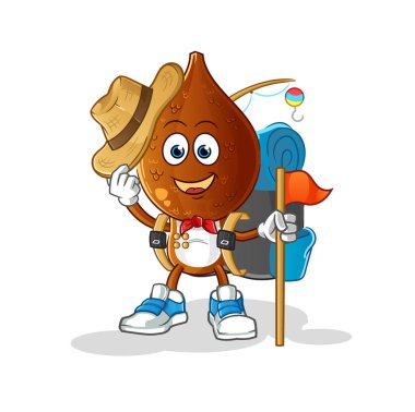 Yılan başlı karikatür izci vektörü. çizgi film karakteri