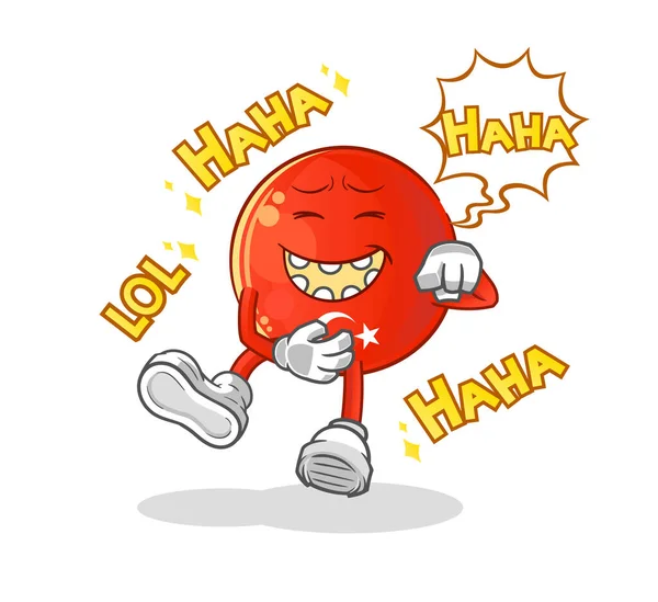 Türk bayrağı Yüksek Sesle Gülün karakteri. çizgi film maskotu vektörü