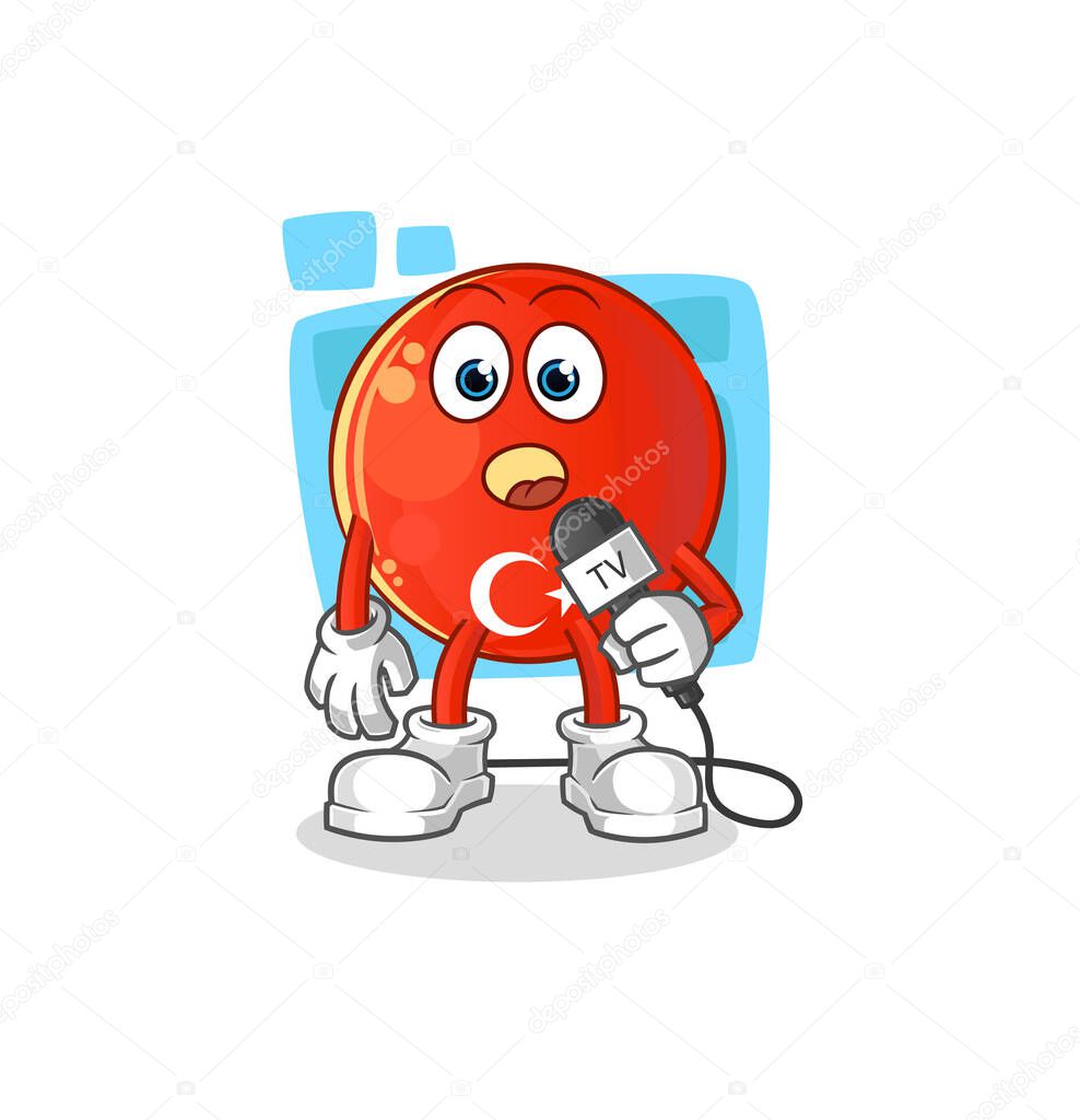 Türk Bayrak Muhabiri Çizgi Filmi Çizgi Film Maskotu Vektörü  ©hariyusuf.rap.gmail.com 546593200e ait Stok Vektör