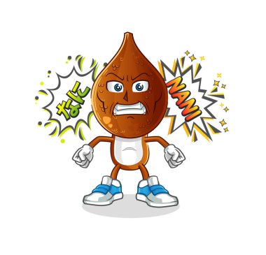 Yılan başlı çizgi film karakteri kızgın vektör. çizgi film karakteri