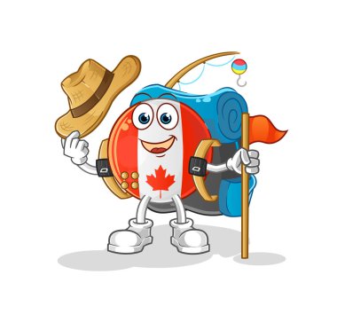 Kanada bayrak gözcü vektörü. çizgi film karakteri