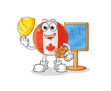 Kanada Bayrak Mimarı illüstrasyonu. karakter vektörü