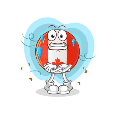 Kanada bayrağı soğuk illüstrasyon. karakter vektörü