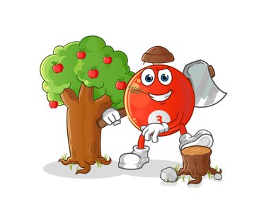 Kırmızı bilardo topu Carpenter Illustrasyon. karakter vektörü