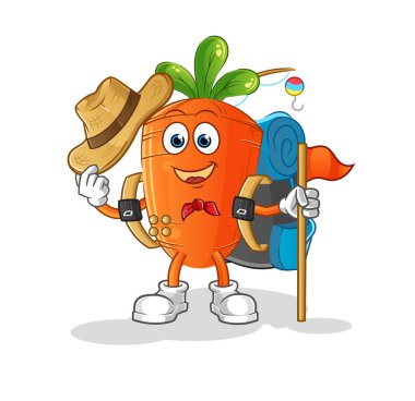 Havuç izci vektörü. çizgi film karakteri