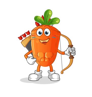 Amerikan kabilesinin havucu. çizgi film maskotu vektörü