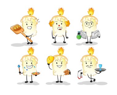 Mum mesleği karakter belirler. çizgi film maskotu vektörü