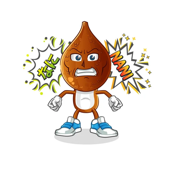 Yılan başlı çizgi film karakteri kızgın vektör. çizgi film karakteri