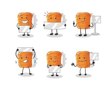 Suşi grubu karakteri. maskot vektörü