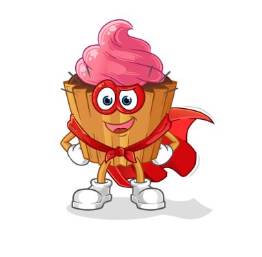 cupcake heroes vector. cartoon character
