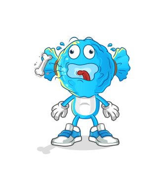 candy head cartoon burp mascot. cartoon vector