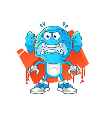 candy head cartoon monster vector. cartoon character