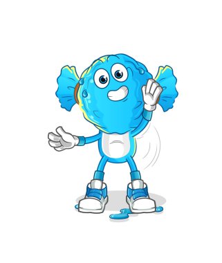 candy head cartoon stretching character. cartoon mascot vector