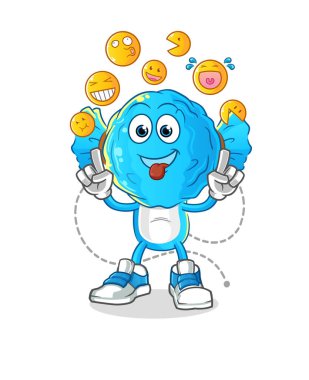 candy head cartoon laugh and mock character. cartoon vector