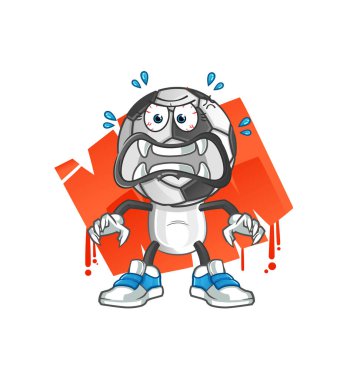 football head cartoon monster vector. cartoon character
