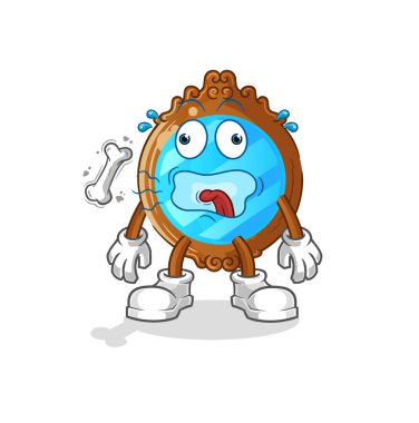 mirror burp mascot. cartoon vector