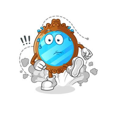mirror running illustration. character vector