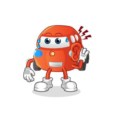 car eavesdropping vector. cartoon character