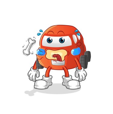 car burp mascot. cartoon vector