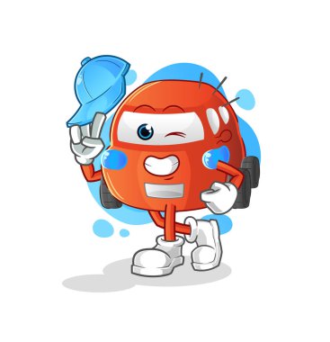 car young boy character cartoon