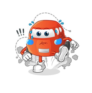 car running illustration. character vector