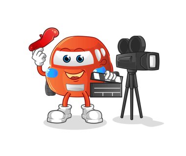 car director mascot. cartoon vector