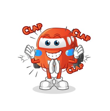 car applause illustration. character vector