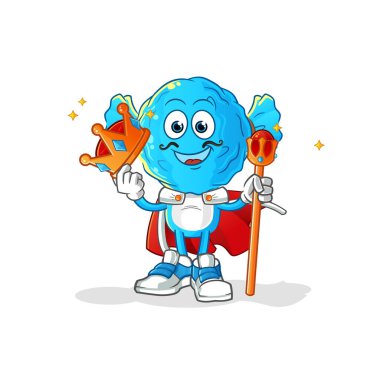 candy head cartoon king vector. cartoon character