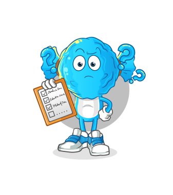 candy head cartoon schedule list vector. cartoon character