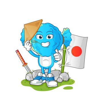 candy head cartoon japanese vector. cartoon character