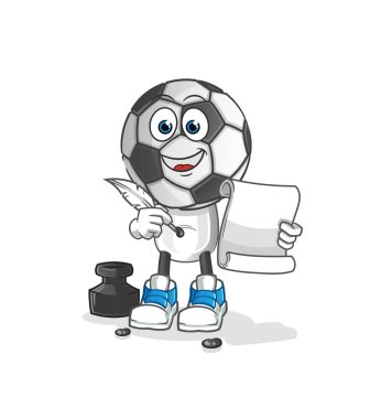 football head cartoon writer vector. cartoon character