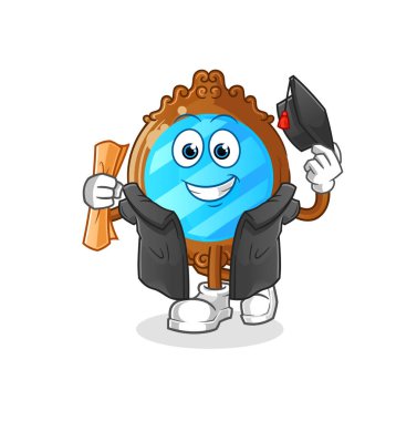 mirror graduation vector. cartoon character